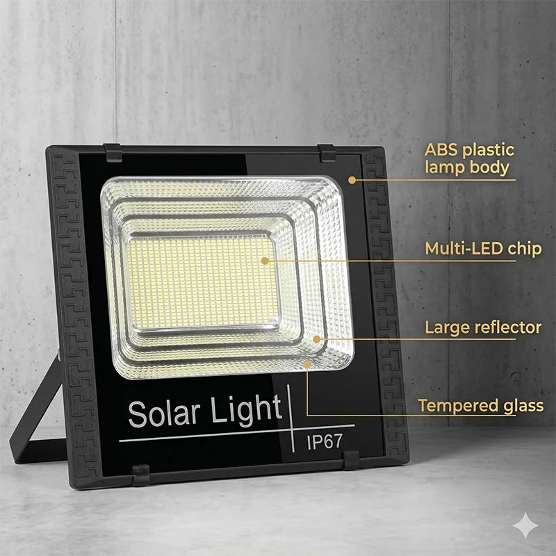 Solar Light 30W IP65 Waterproof Outdoor Indoor Solar Flood Lamp With Adjustable Angle  Spotlight  Lighting for Garden Street