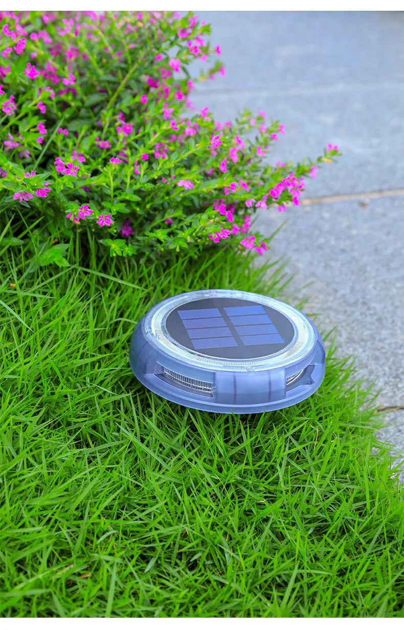 LED Solar Lawn Lights Outdoor Waterproof Solar Powered Buried Street Lamp Garden Villa Decorative Solar Light White Warm