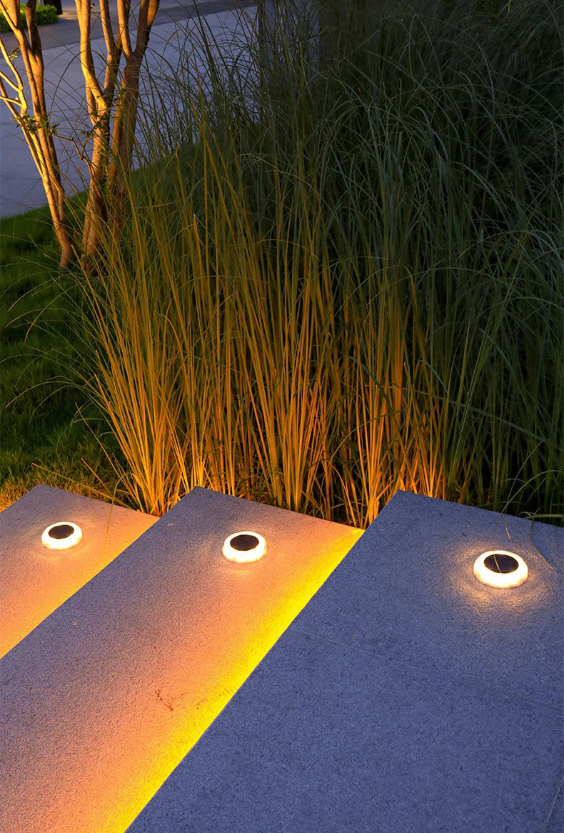 LED Solar Lawn Lights Outdoor Waterproof Solar Powered Buried Street Lamp Garden Villa Decorative Solar Light White Warm