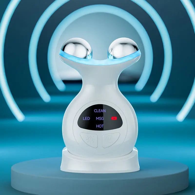 SHOmfrs 7 Colors Face Neck Massager Facial Lifting Device Skin Tightening Anti Wrinkle Vibration Machine Daily Skin Care Beauty