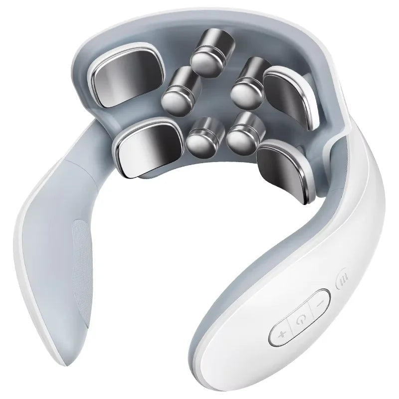 Smart Electric Neck Massager with Heating and Multi-Node Stimulation for Cervical Pain Relief and Muscle Relaxation