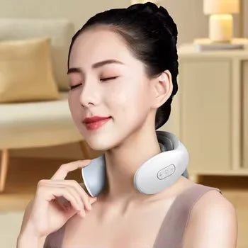 Smart Electric Neck Massager with Heating and Multi-Node Stimulation for Cervical Pain Relief and Muscle Relaxation