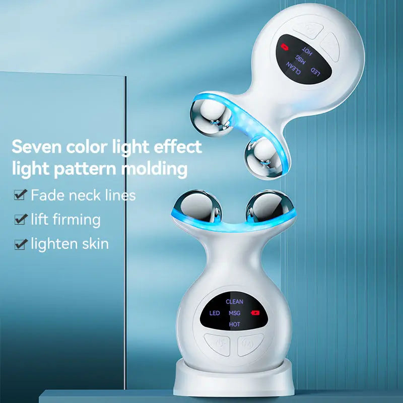 SHOmfrs 7 Colors Face Neck Massager Facial Lifting Device Skin Tightening Anti Wrinkle Vibration Machine Daily Skin Care Beauty