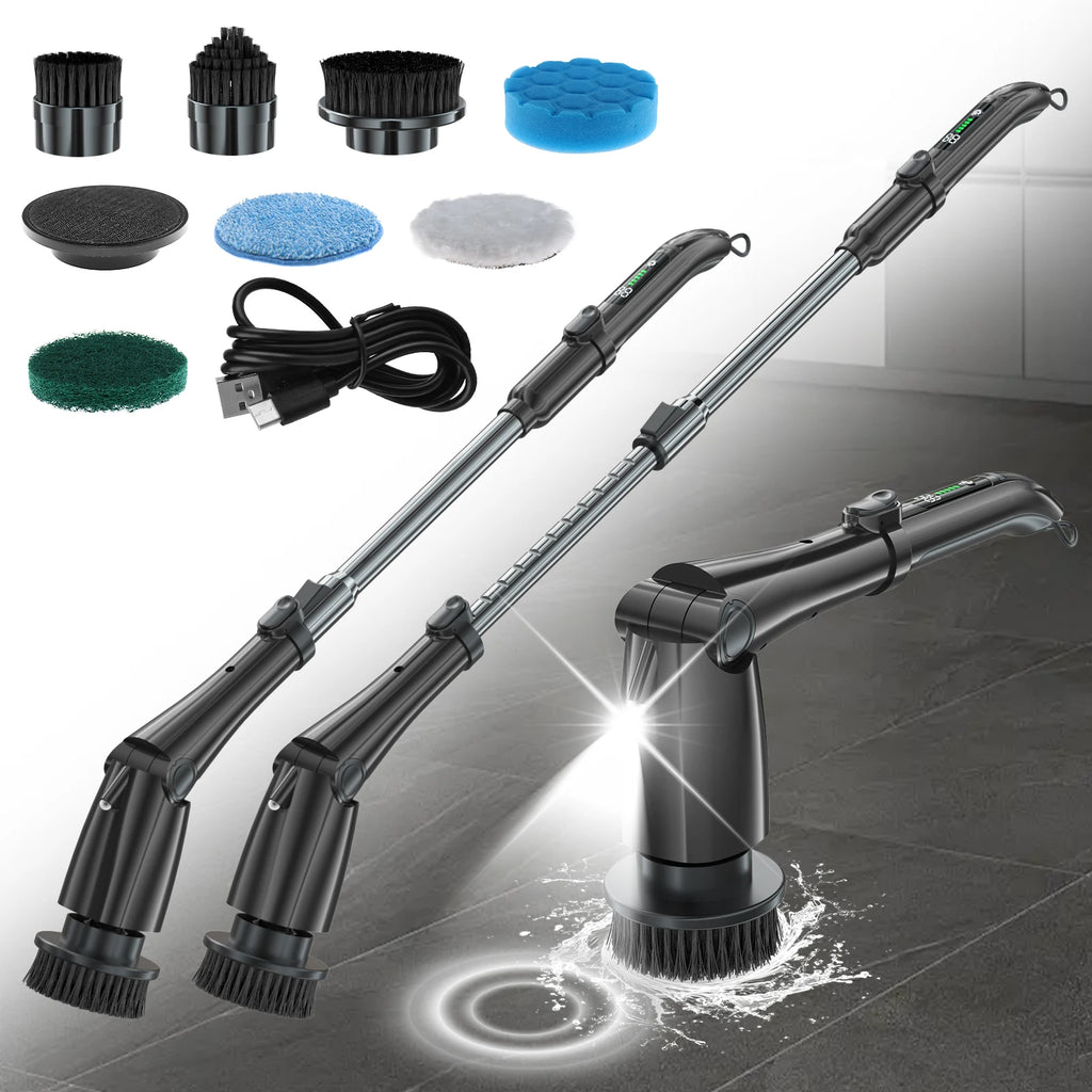 Electric Spin Scrubber, Cordless Cleaning Brush, Shower Cleaning Brush Portable Handheld Scrub for Bathroom Tile Floor Bathtub