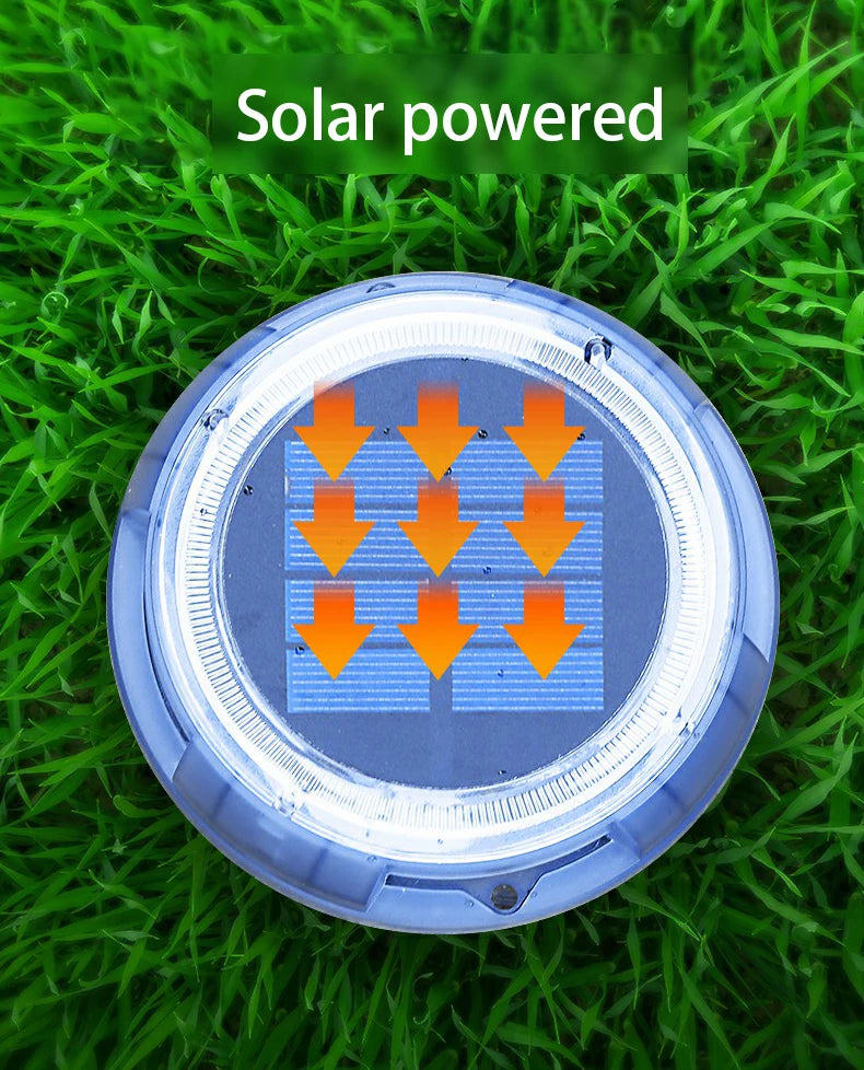 LED Solar Lawn Lights Outdoor Waterproof Solar Powered Buried Street Lamp Garden Villa Decorative Solar Light White Warm