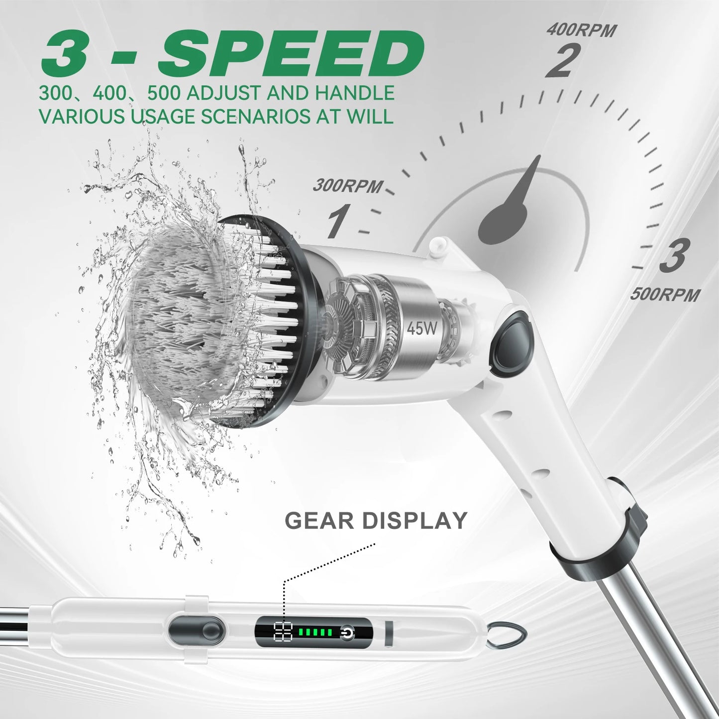 SpinClean™ Electric Spin Scrubber — Cordless Power Cleaning Brush