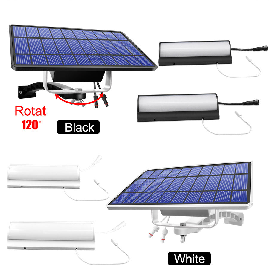 Double Head Solar Pendant Light Outdoor Waterproof Garden PIR Motion Sensor LED Floodlight Dimmable Remote Cord Solar Light Shed