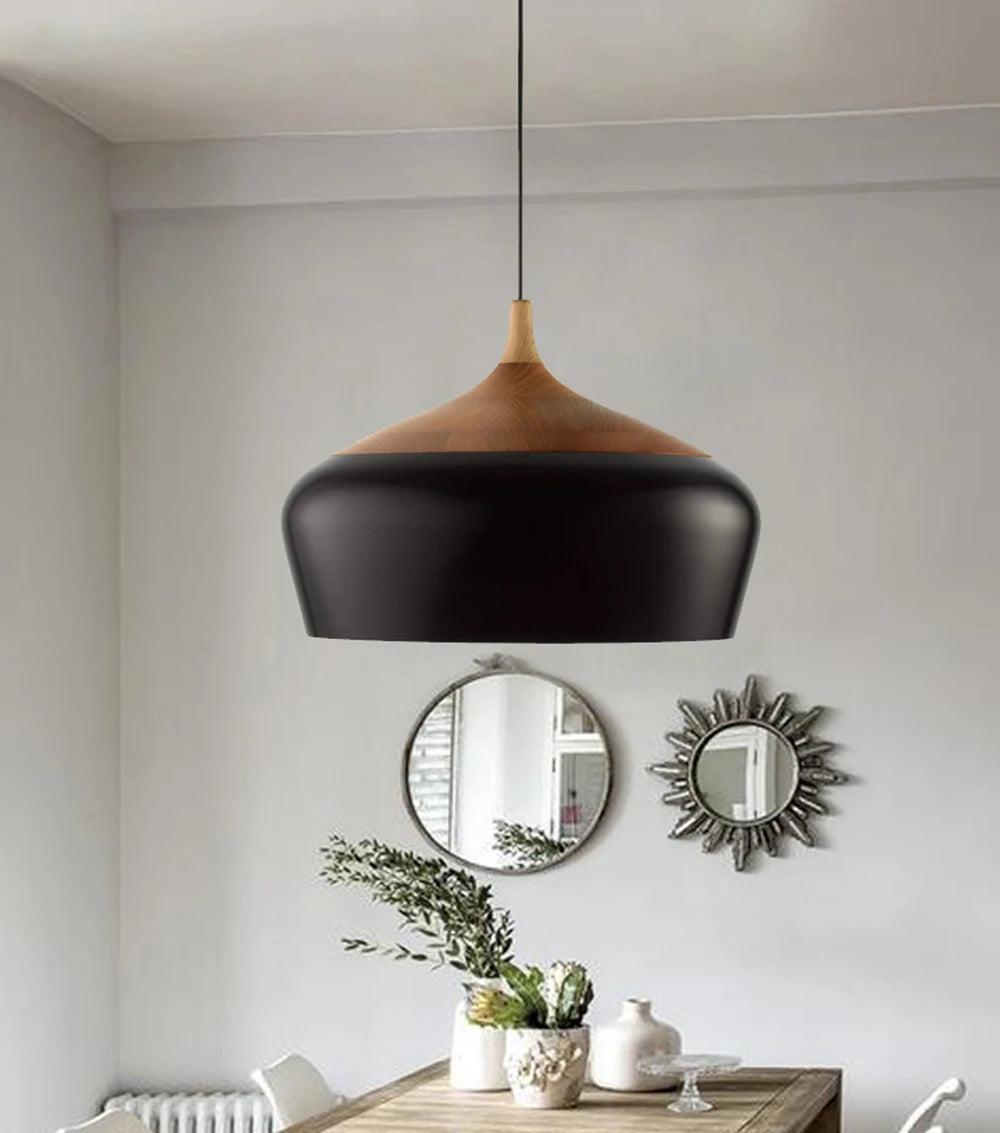 Nordic Modern Hanging Lamps Vintage Iron Black E27 Pendant Lights for Living Room Over Table Dining Room Bedside Suspension Ligh