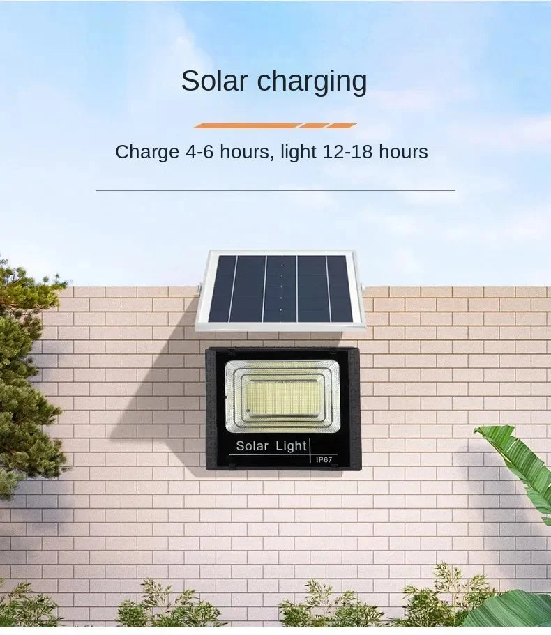 30W Led Solar Light High bright Flood Light Waterproof Outdoor Garden Wall Light with Aluminum Solar Panel For garden