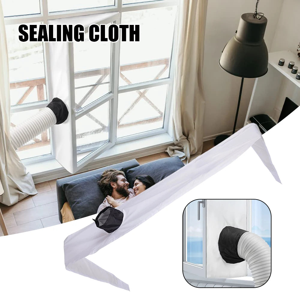 3/4M Waterproof Window Seal For Portable Air Conditioner Tilting Sloping Window Easy To Install Double With Tension Rope Sealing