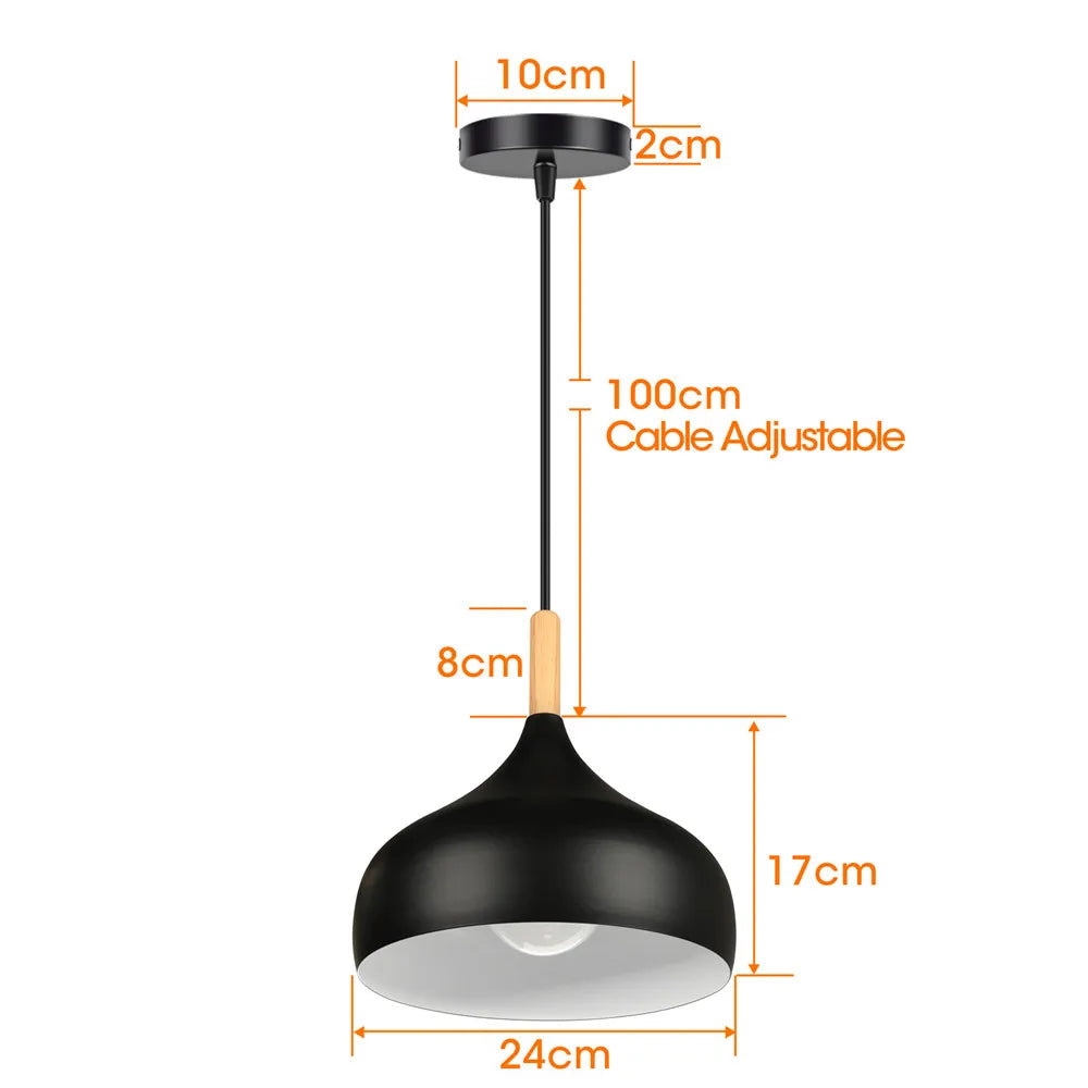 Nordic Modern Hanging Lamps Vintage Iron Black E27 Pendant Lights for Living Room Over Table Dining Room Bedside Suspension Ligh