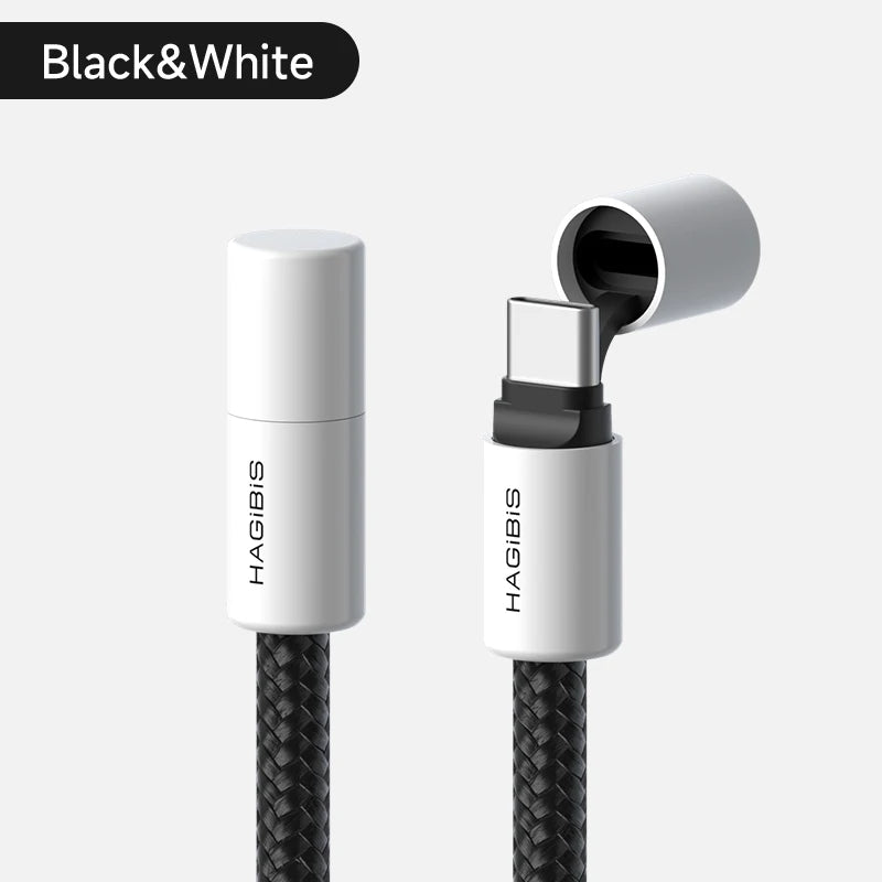 Hagibis USB C to USB C Cable With Protective Cap 240W Type C Cable PD 3.1 Fast Charging Cord for iPhone 16 17 Macbook Pro iPad