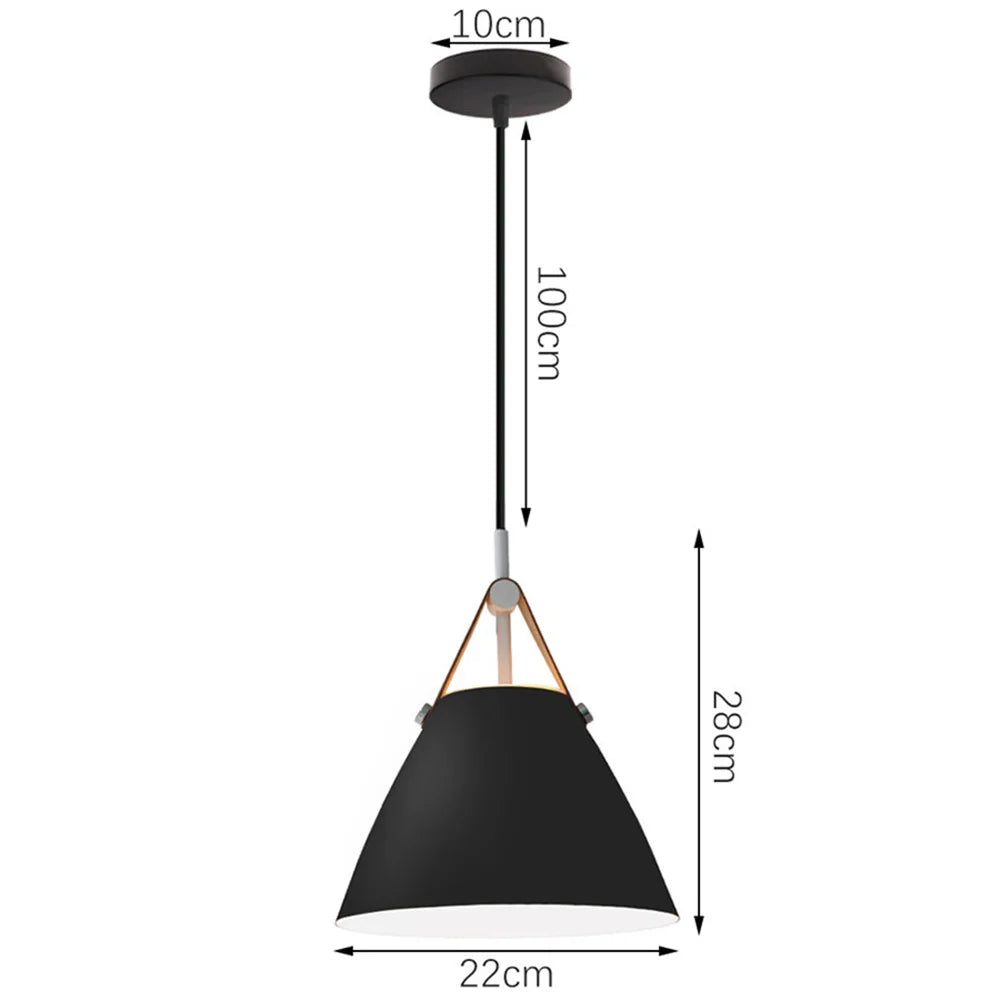 Nordic Modern Hanging Lamps Vintage Iron Black E27 Pendant Lights for Living Room Over Table Dining Room Bedside Suspension Ligh