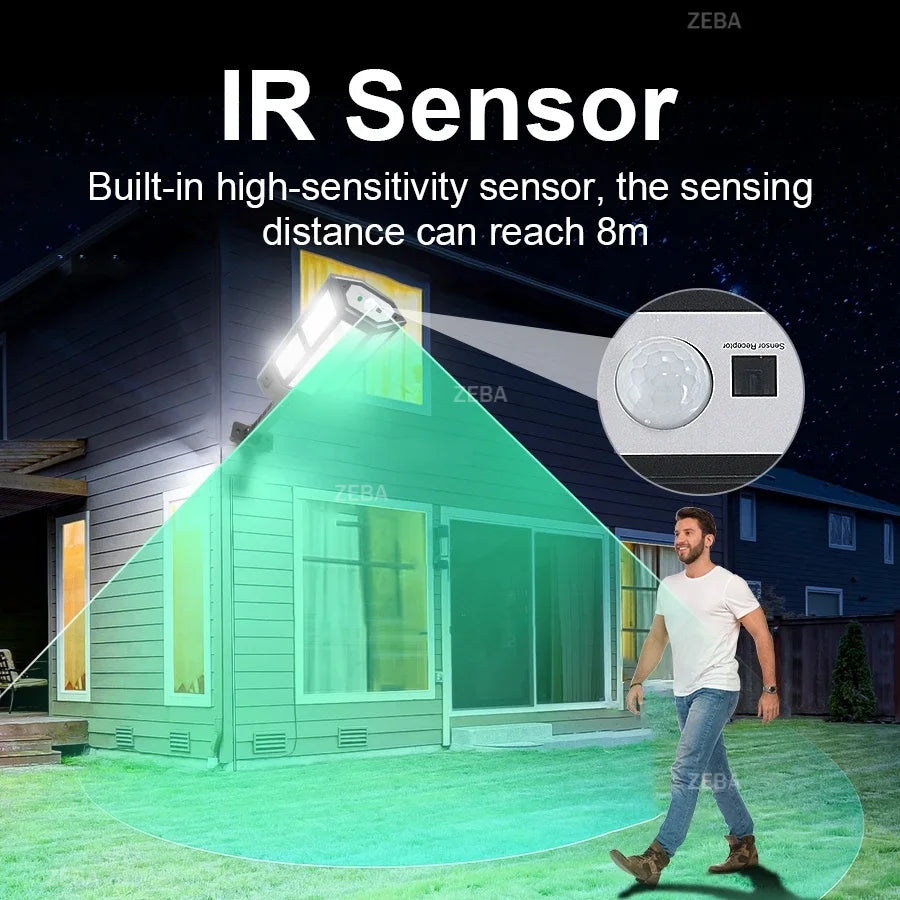 850000000LM NEW Ultra Powerful Outdoor Solar Light 147LED Solar Lamp External Solarlight Motion Sensor Waterproof Garden Lantern