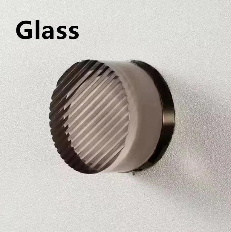 Modern Glass Round Wall Sconce Light Fixtures for Bedroom Bedside Hotel Background Decoration Led Nordic Colorful Lamp Luminaire