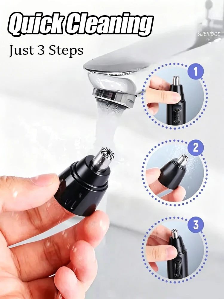 Electric Nose Ear Hair Trimmer Portable Mini Shaver Men Facial Hair Remover Waterproof Clipper