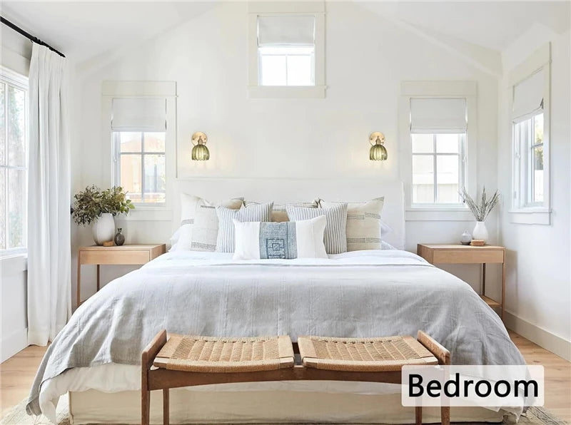 Modern Floral Glass Wall Lamp With a Switch For Bedroom Room Decoration Study Led Lights Mirror Light Nordic Wall Sconce