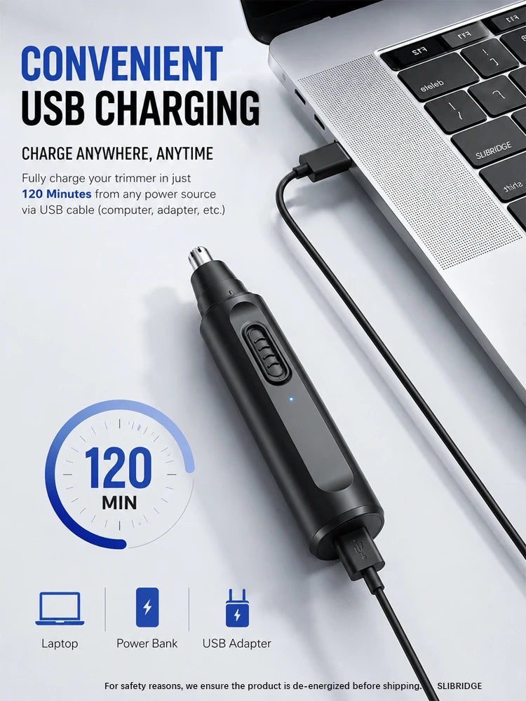 Electric Nose Ear Hair Trimmer Portable Mini Shaver Men Facial Hair Remover Waterproof Clipper