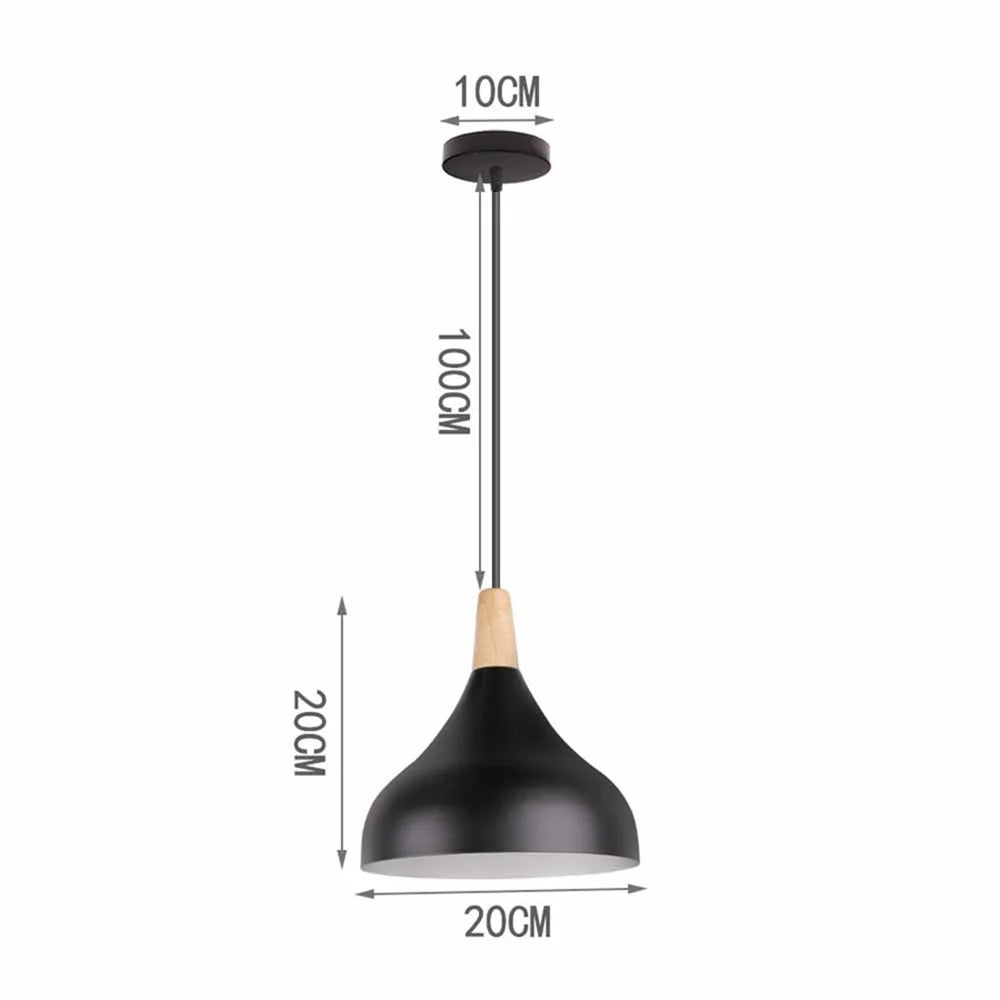 Nordic Modern Hanging Lamps Vintage Iron Black E27 Pendant Lights for Living Room Over Table Dining Room Bedside Suspension Ligh