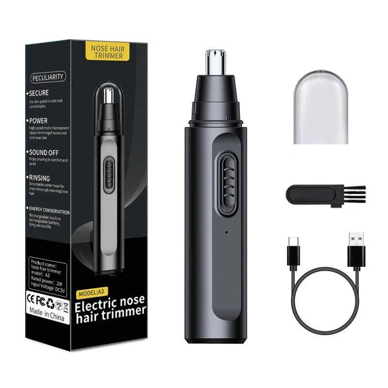 Electric Nose Ear Hair Trimmer Portable Mini Shaver Men Facial Hair Remover Waterproof Clipper