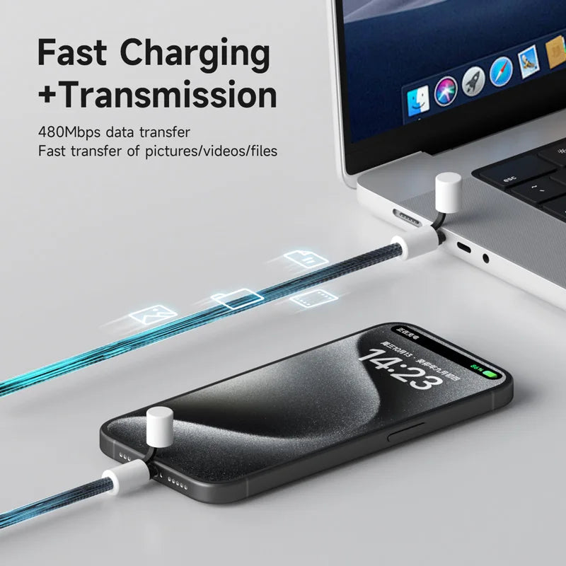 Hagibis USB C to USB C Cable With Protective Cap 240W Type C Cable PD 3.1 Fast Charging Cord for iPhone 16 17 Macbook Pro iPad
