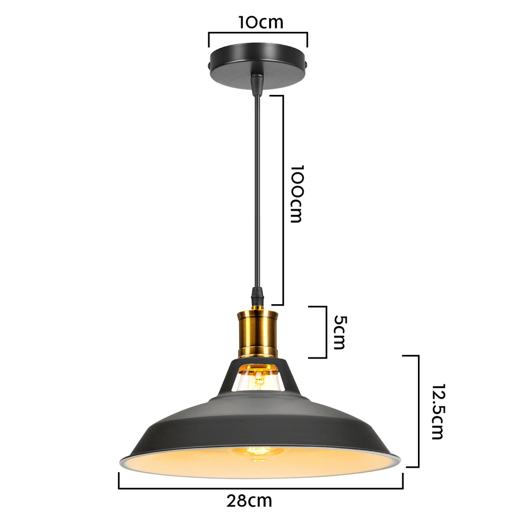 Nordic Modern Hanging Lamps Vintage Iron Black E27 Pendant Lights for Living Room Over Table Dining Room Bedside Suspension Ligh
