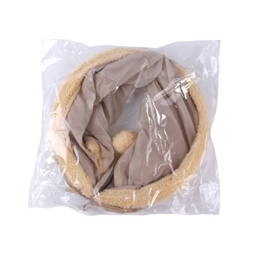 NestPlay™ Cat Tunnel — Suede Hide & Chase Toy