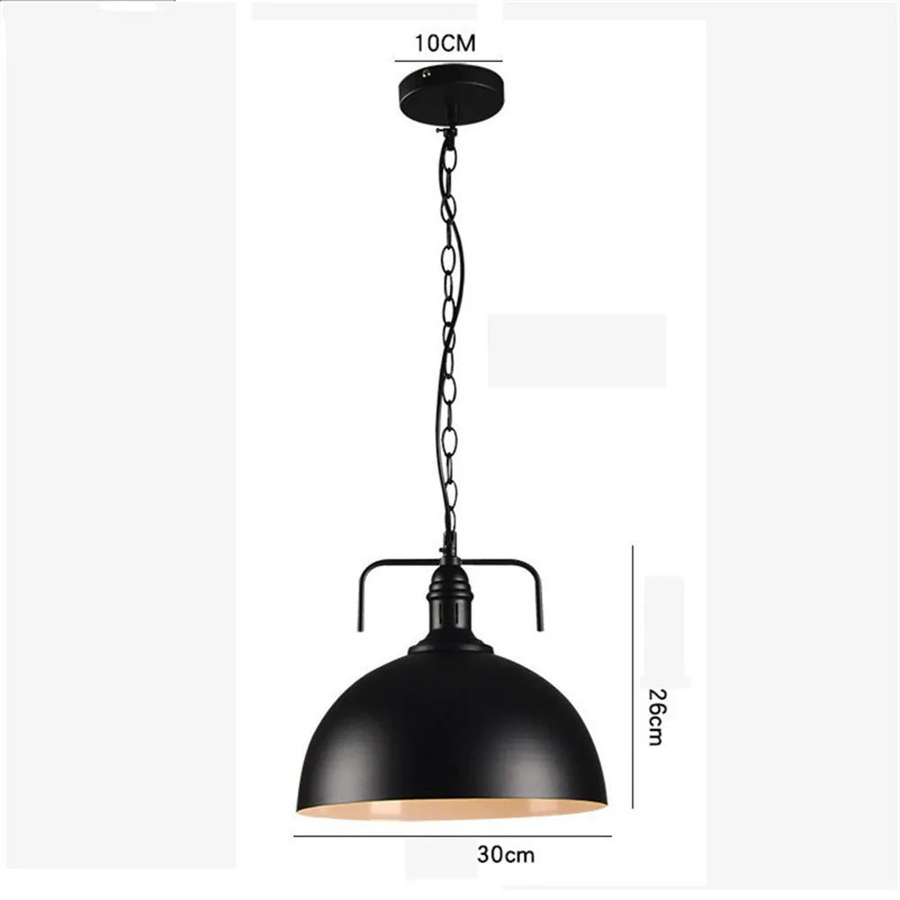 Nordic Modern Hanging Lamps Vintage Iron Black E27 Pendant Lights for Living Room Over Table Dining Room Bedside Suspension Ligh