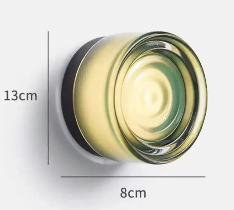 Modern Glass Round Wall Sconce Light Fixtures for Bedroom Bedside Hotel Background Decoration Led Nordic Colorful Lamp Luminaire