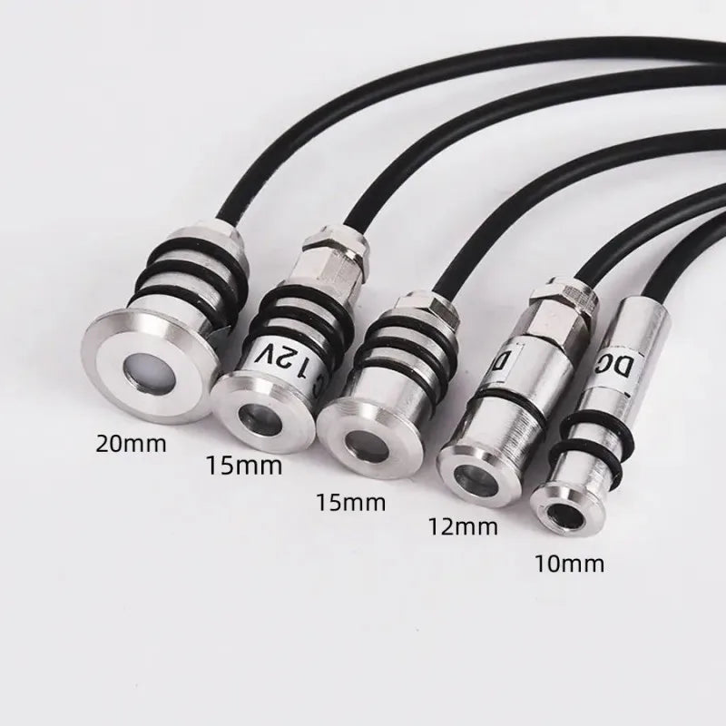 Mini LED IP68 Waterproof Stainless Steel Pool Underwater Lamp DC12V 24V Stair Pathway Garden Deck Spotlight Underground Light