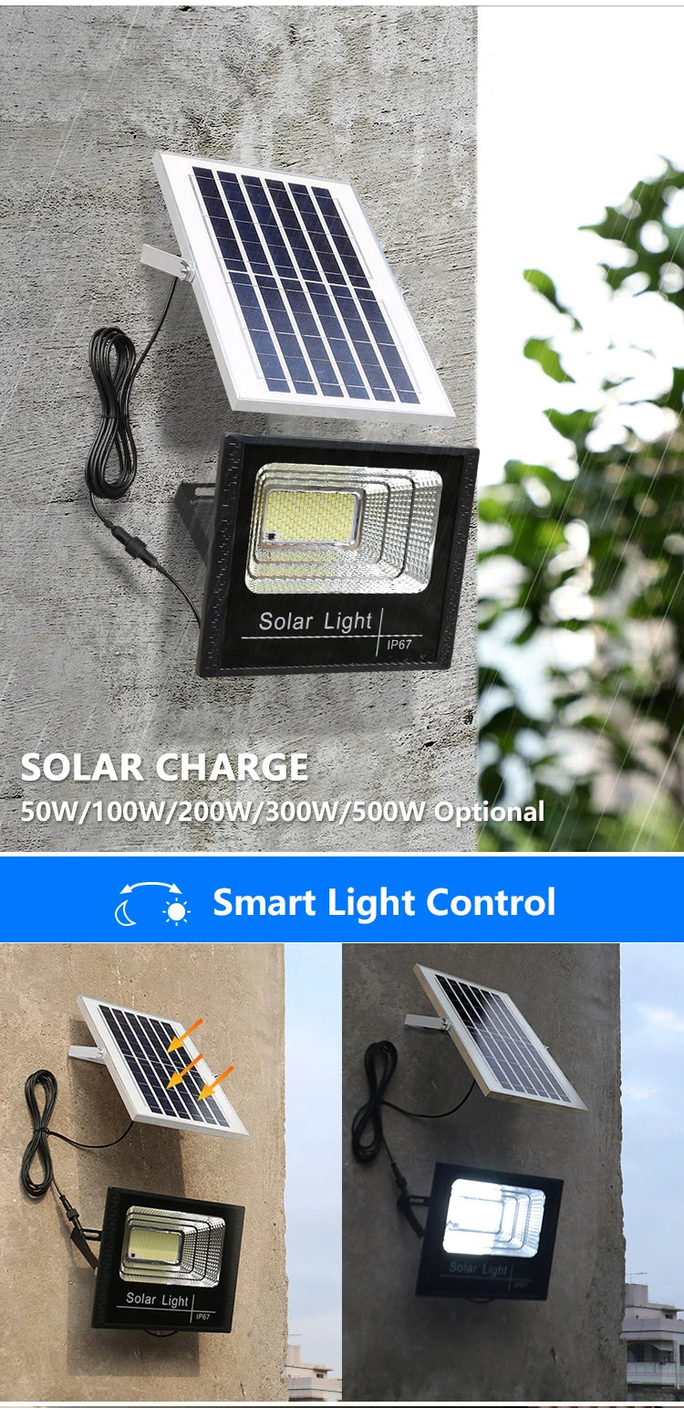Solar Light 30W IP65 Waterproof Outdoor Indoor Solar Flood Lamp With Adjustable Angle  Spotlight  Lighting for Garden Street