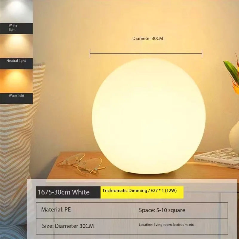 Decorative Ball Table Lamp Bedside Nightlight Girls Ins Gift Atmosphere Lamp Romantic Warm Children's Room Desk Bedroom Floor La