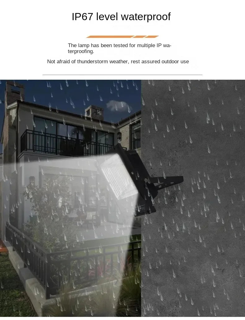 30W Led Solar Light High bright Flood Light Waterproof Outdoor Garden Wall Light with Aluminum Solar Panel For garden