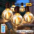 Outdoor Solar Light Waterproof String Warm Light Bulb With Remote Control 7/10/15M for Solar Garden Balcony Decorative Lighting