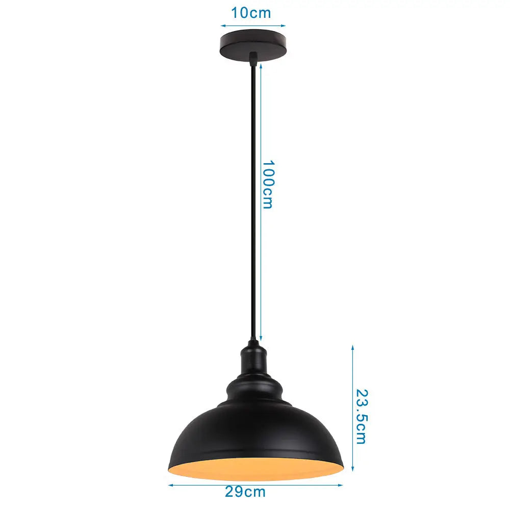 Nordic Modern Hanging Lamps Vintage Iron Black E27 Pendant Lights for Living Room Over Table Dining Room Bedside Suspension Ligh