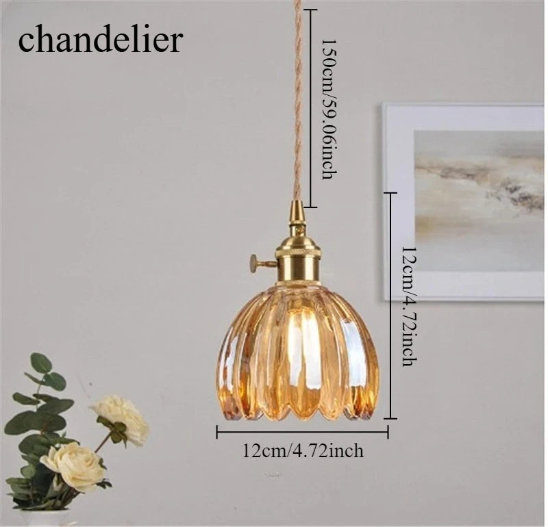 Modern Floral Glass Wall Lamp With a Switch For Bedroom Room Decoration Study Led Lights Mirror Light Nordic Wall Sconce