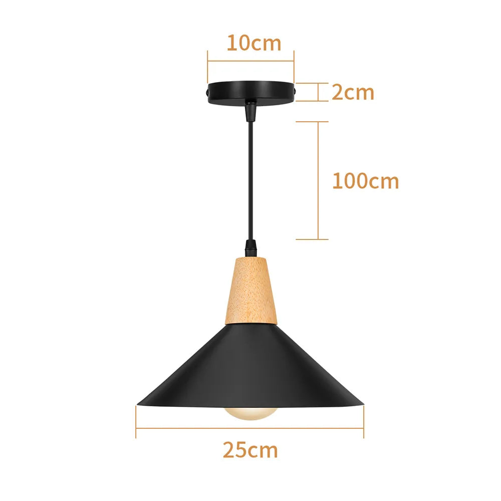 Nordic Modern Hanging Lamps Vintage Iron Black E27 Pendant Lights for Living Room Over Table Dining Room Bedside Suspension Ligh