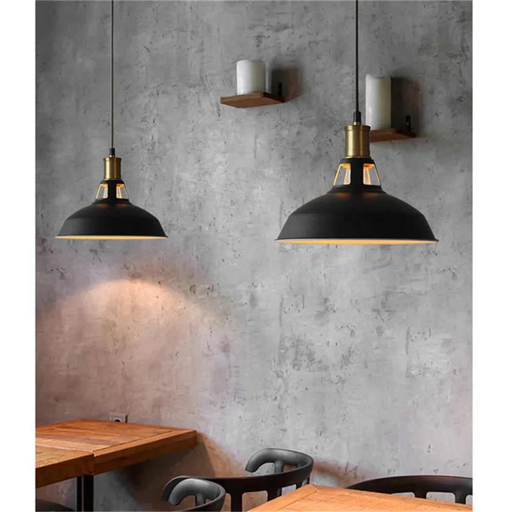 Nordic Modern Hanging Lamps Vintage Iron Black E27 Pendant Lights for Living Room Over Table Dining Room Bedside Suspension Ligh