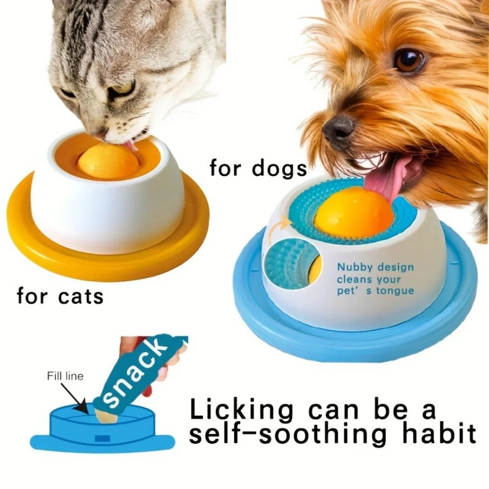 Pet Lick Mat Slow Feeder — Interactive Dog & Cat Snack Bowl