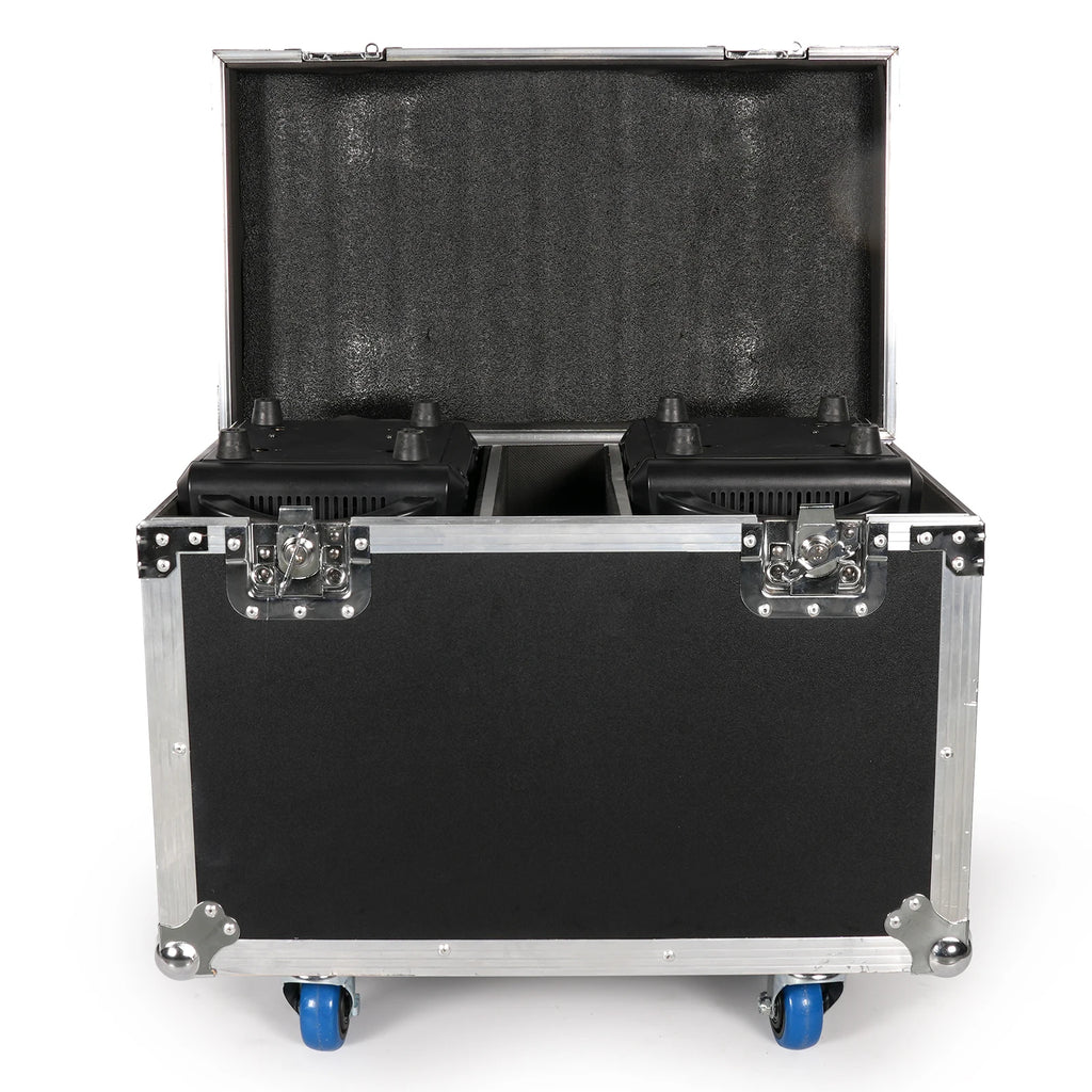 Fieryzeal Airline Case Heavy-duty Gator Case with Built in Wheels Handle for (2) 19x15W Moving Head Light Stage Light Flycase