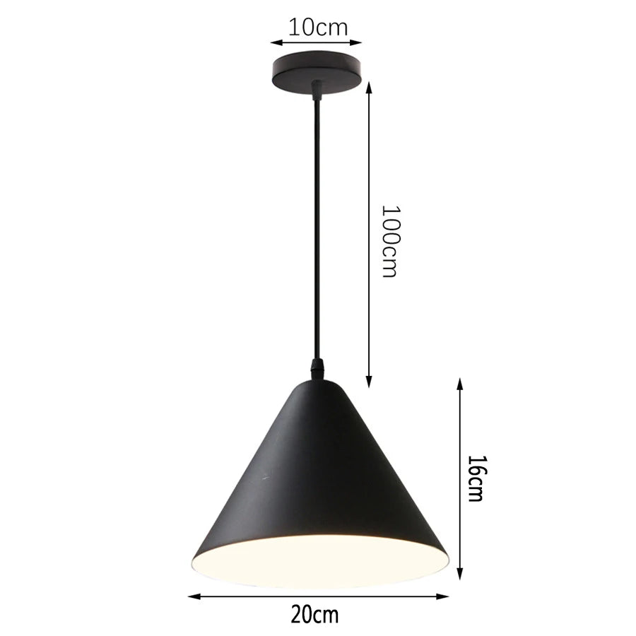 Nordic Modern Hanging Lamps Vintage Iron Black E27 Pendant Lights for Living Room Over Table Dining Room Bedside Suspension Ligh